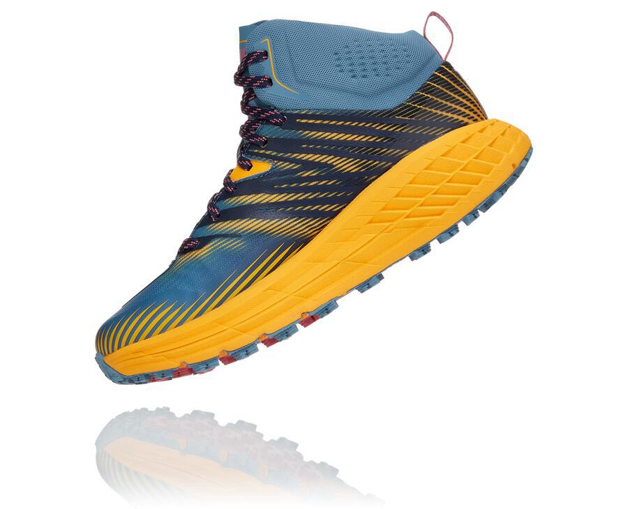 Hoka One One Speedgoat Mid Gore-Tex 2 Trailskor Dam - Blå - ZLIAH-1079